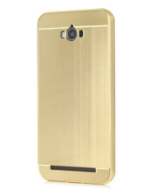 Добави още лукс Бъмпъри за телефони Луксозен алуминиев бъмпър с твърд огледален златист гръб Asus ZenFone MAX ZC550KL